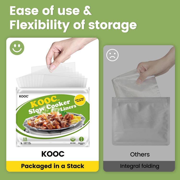 15 Count Slow Cooker Liners 13" x 21" Large Size Fits 3