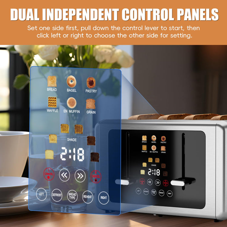 4 Slice Touch Screen Toaster