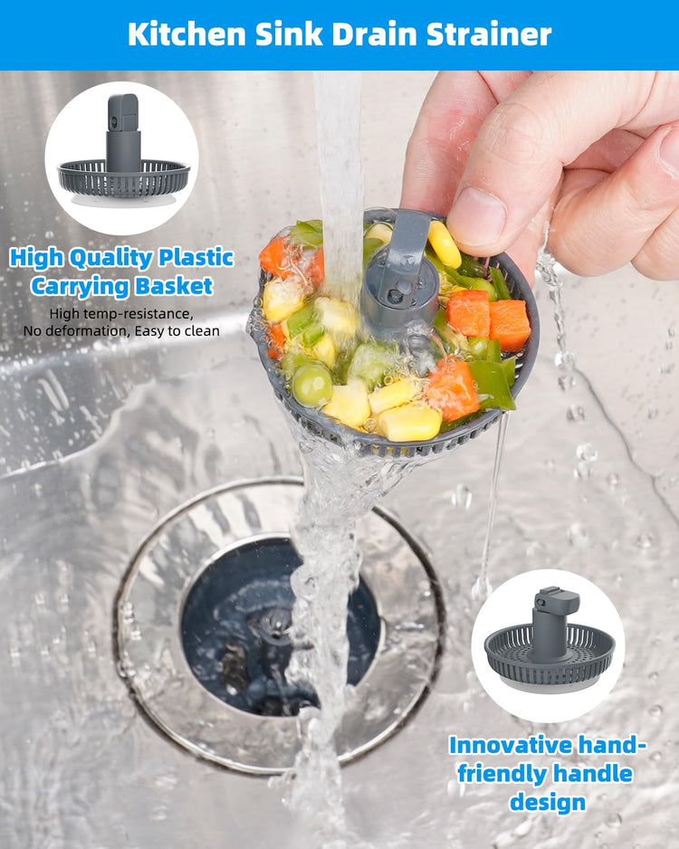 3 in 1 Kitchen Sink Drain Strainer and Stopper Combo