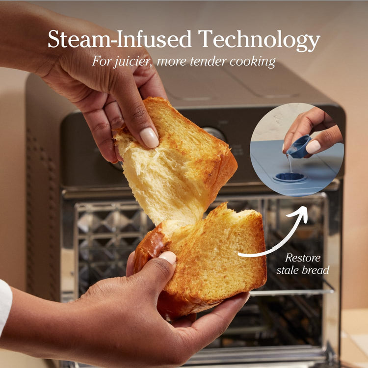 Our Place Wonder Oven | 6-in-1 Air Fryer & Toaster Oven with Steam Infusion | Compact, Countertop Friendly, Fast Preheat, Multifunctional | Air Fry, Toast, Roast, Bake, Reheat & Broil | Blue Salt