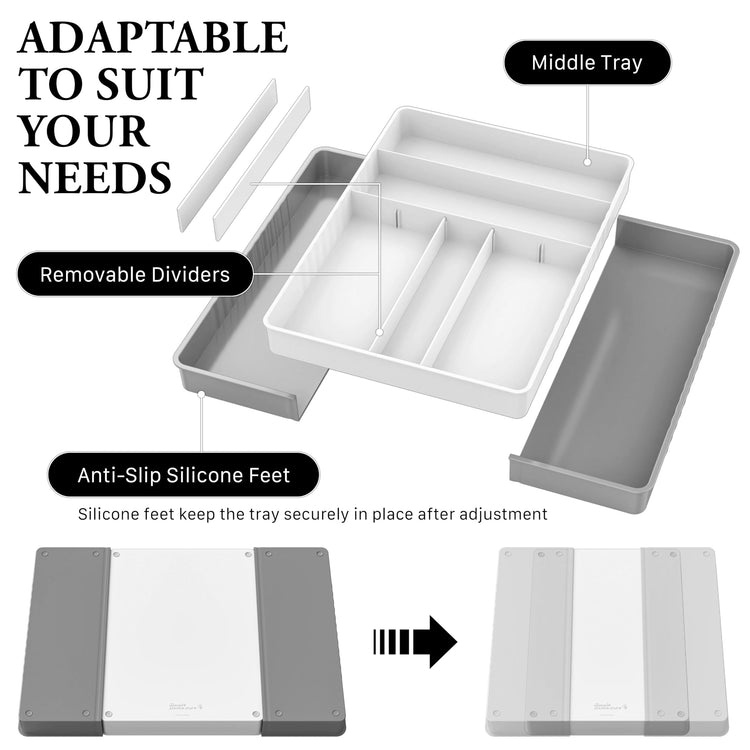 Expandable Kitchen Drawer Flatware Organizer