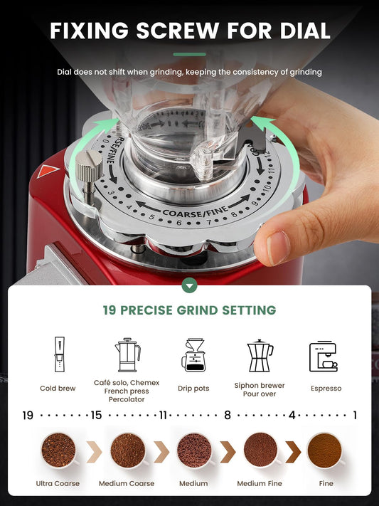 Flat Burr Coffee Grinder