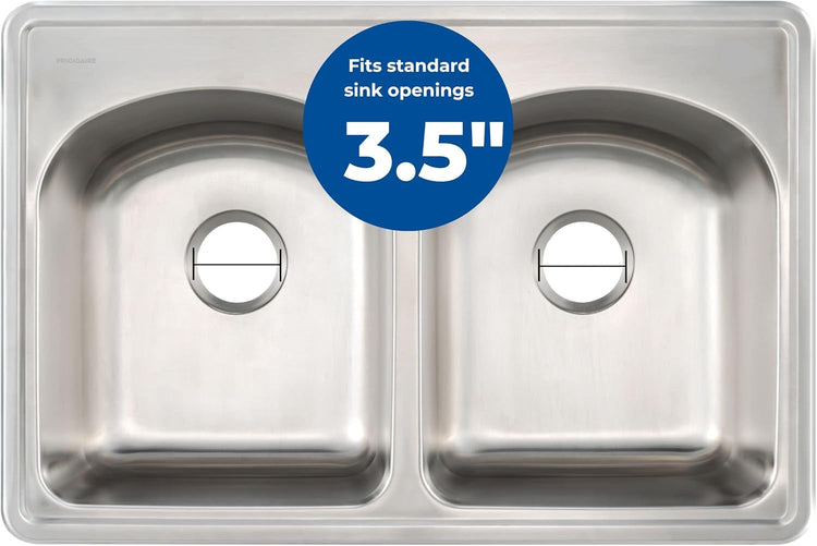 Mr. Scrappy 3.5" Sink Drain Assembly with Twist Lock Basket Strainer, Solid Brass, Polished Chrome