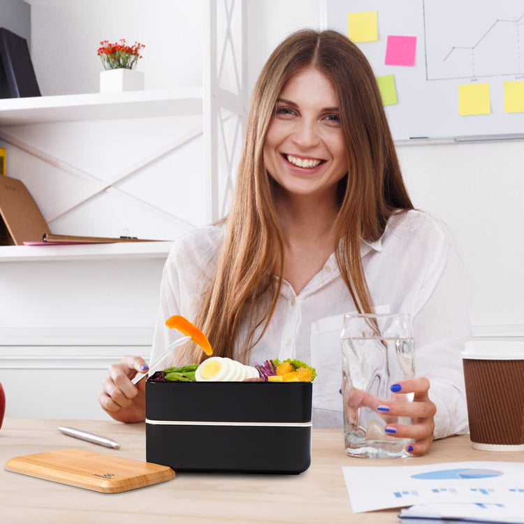Bento Box Adult Lunch Box with Compartments for Women & Men