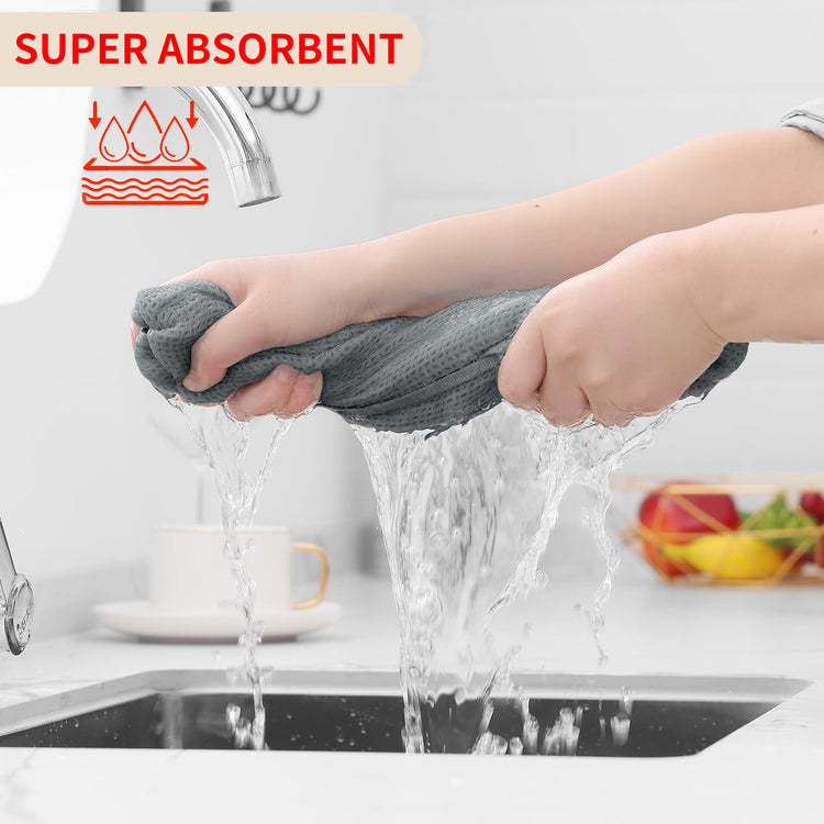 100% Cotton Waffle Weave Kitchen Dish Towels 8 (8 Count)