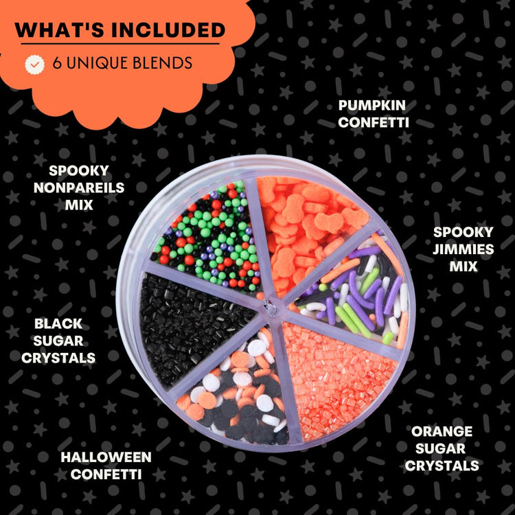 Halloween 6 Cell Sprinkle Jar (6.45 Ounce)
