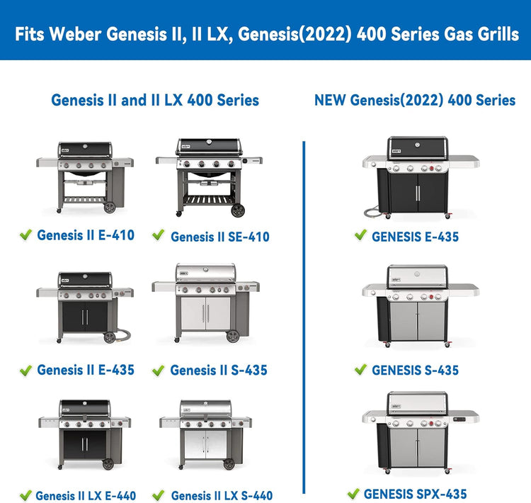 Stanbroil Cast Iron Cooking Grate for Weber Genesis II and Genesis II LX 400 Series Gas Grills - Grill Grid Grate for Genesis 2022 Genesis E-435, Genesis S-435, Genesis SPX-435, Set of 3