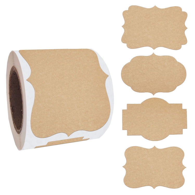2" x 3" Kraft Label Stickers Writable Gift Labels (200 Count)