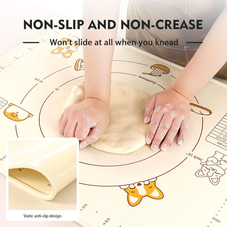 Silicone Baking Mat Sheet and Pastry Dough Cutter