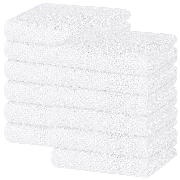 100% Cotton Waffle Weave Kitchen Dish Towels 12 (12 Count)