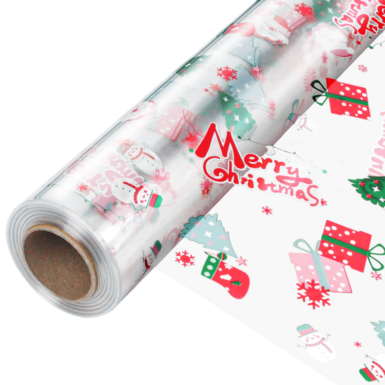 100 ft Christmas Cellophane Wrap Roll (291.67 Sq Ft)