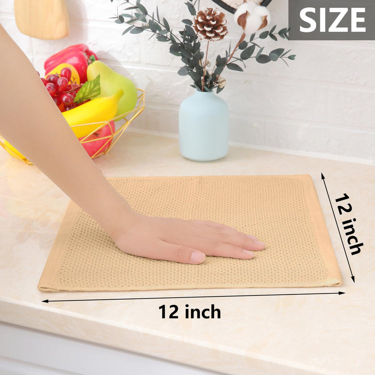 100% Cotton Waffle Weave Kitchen Dish Cloths 12 (12 Count)
