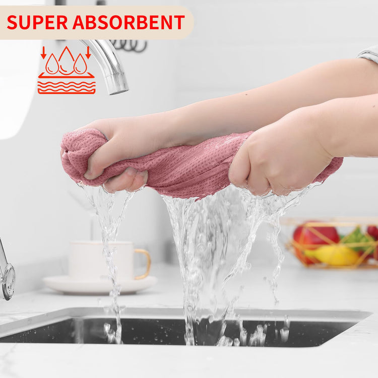 100% Cotton Waffle Weave Kitchen Dish Towels 8 (8 Count)