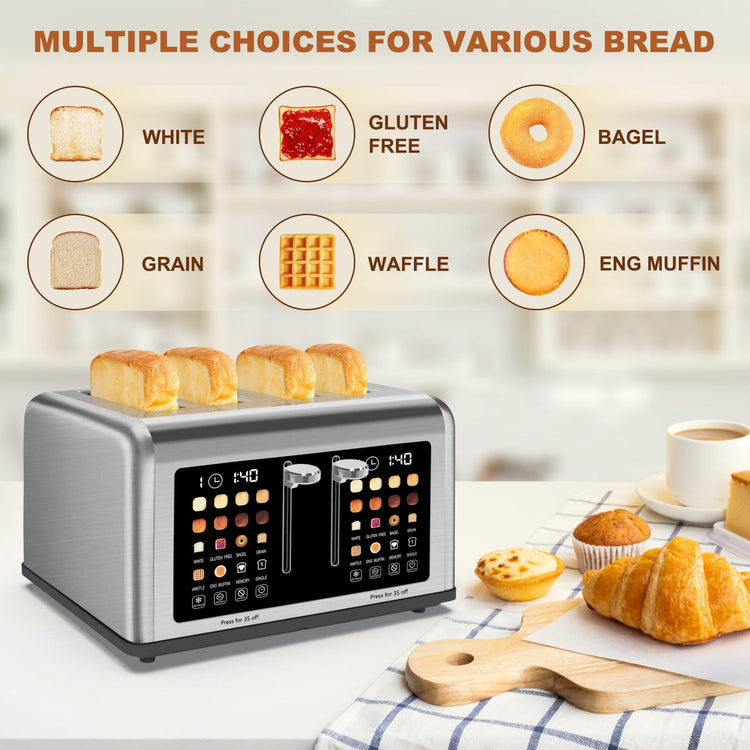 4 Slice Toaster Touch Screen