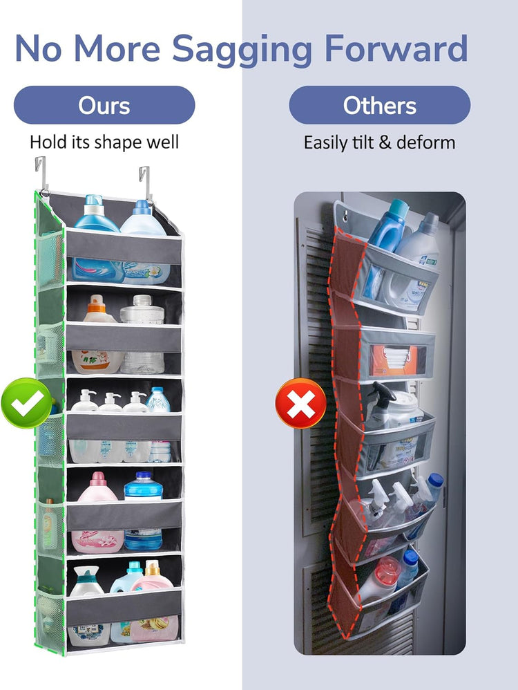 ULG 2 Pack 5-Tier Over The Door Organizer Dark Gray