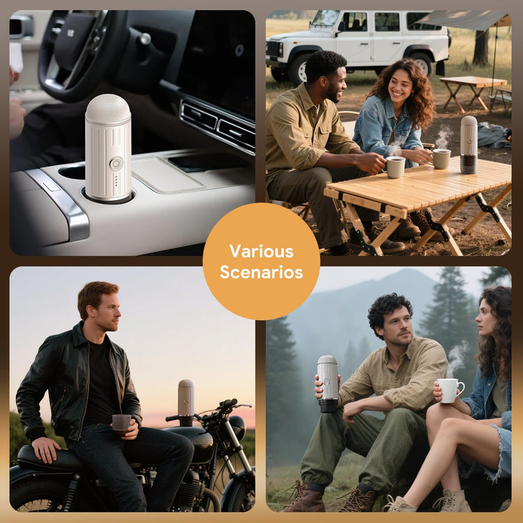 Portable Electric Espresso Coffee Maker for Ground Coffee & NS Capsule Espresso Machine Fast Self