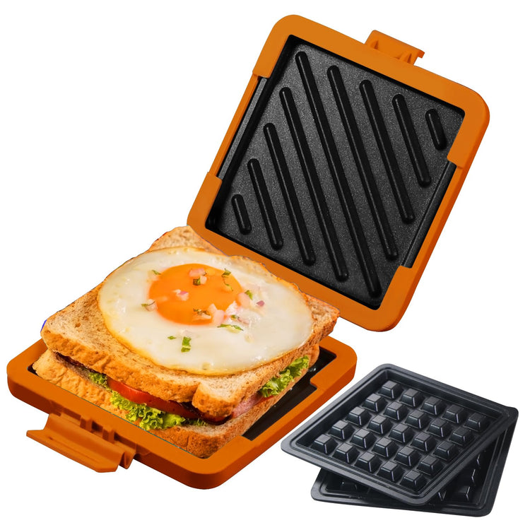 2-in-1 Microwave Sandwich Maker & Waffle Maker, Microwave Grill