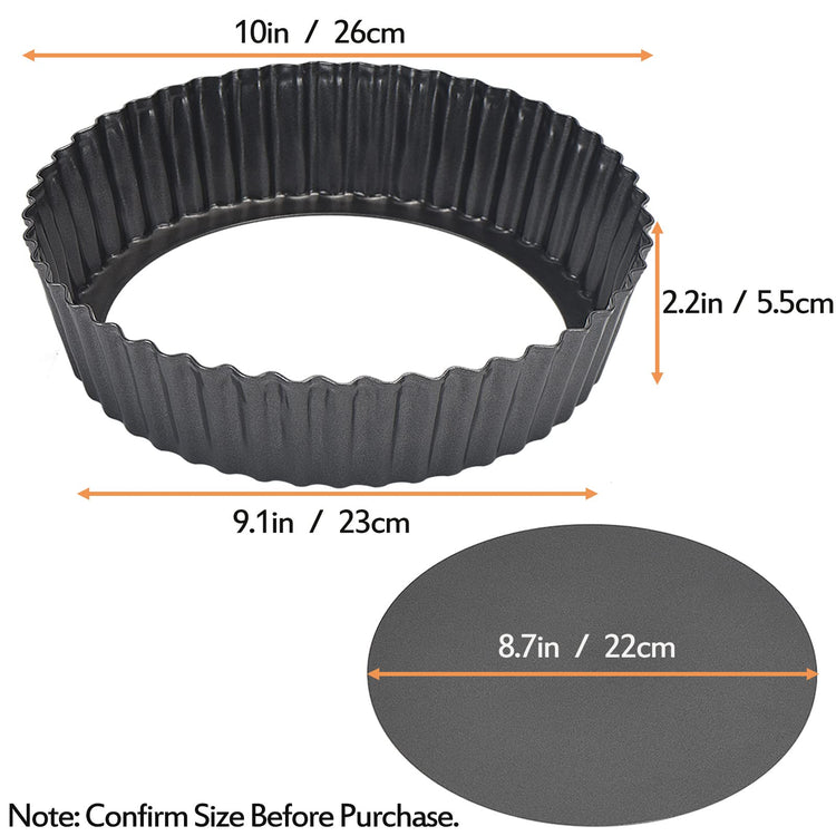 2 Pack 10 Inch Nonstick Tart Pan (2 Count)