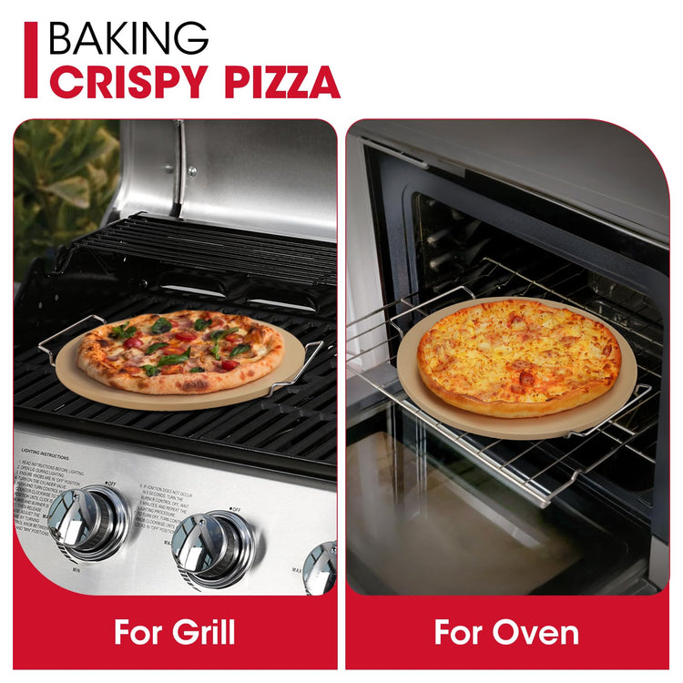 16 Inch Round Pizza Stone for Oven and Grill