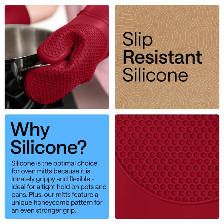 BPA Free Soft Silicone Oven Mitts
