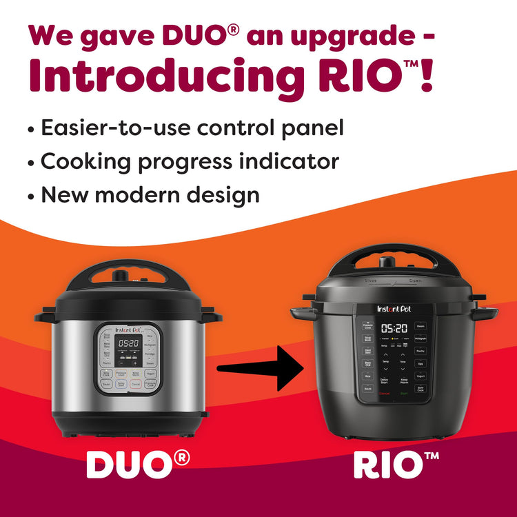 6QT RIO 7-in-1 Multi-Cooker, Pressure Cooker, Slow cook, Sauté, Steam, Rice Maker, Yogurt, & Warmer, Black, 6 Quarts