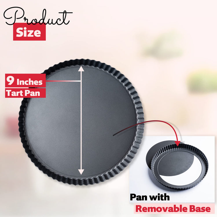 Tart Pan 9 Inch Removable Bottom