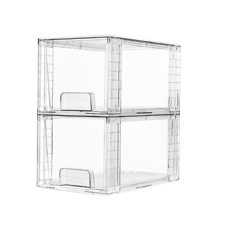 2 Pack Large Stackable Storage Drawers (2 Count)