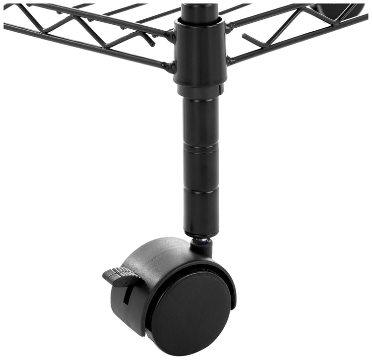 3 Shelf Adjustable Heavy Duty Storage Shelving Unit on 2" Wheels