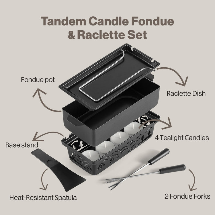 Tandem Candle Fondue & Raclette Set