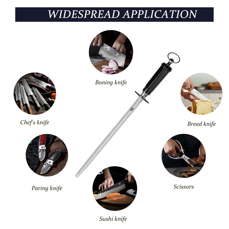 10 Inch Flat Diamond Knife Sharpening Rod