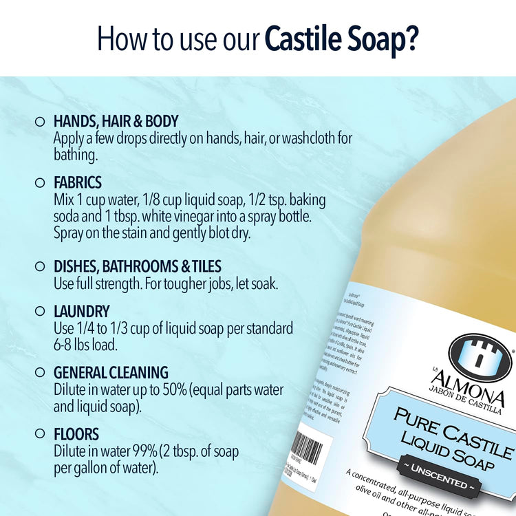 Pure Castile Liquid Soap (128 Fl Oz)