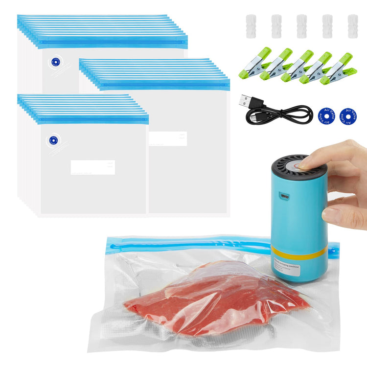 WIFI Sous Vide Cooker Bundle with 30PCS Sous Vied bags and Vacuum Sealer Pump