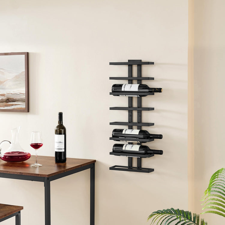 3 Set 8 Tier Wall Mount Wine Rack (24 Count)