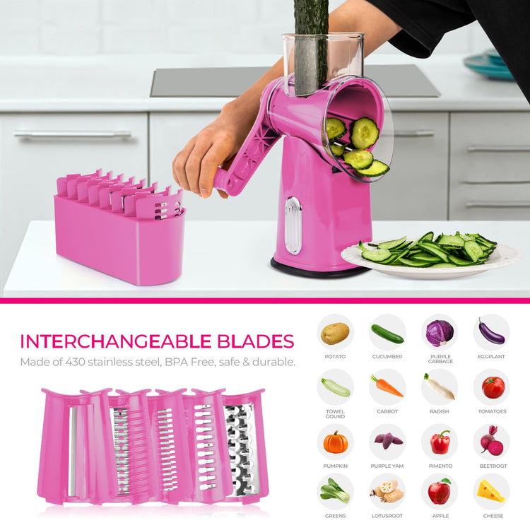 Rotary Cheese Grater 5 Blades