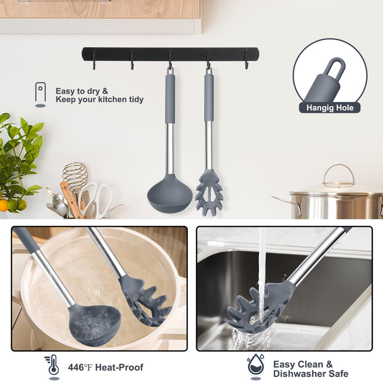 Silicone Pasta Fork and Ladle (2 Count)