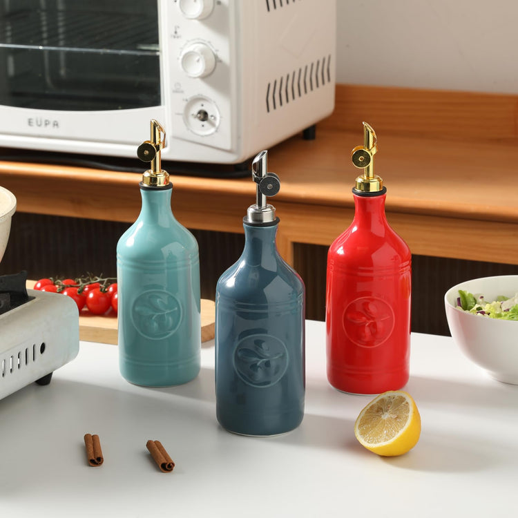 Sweejar 16 Oz Ceramic Olive Oil Dispenser Bottle