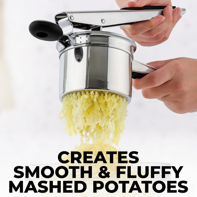 Premium Large 15oz Potato Ricer With 3 Interchangeable Discs