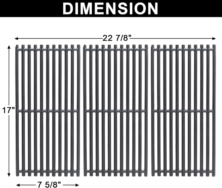 17" Cast Iron Grill Grates for Charbroil Commercial Infrared G466-0025-W1, Grate Replacement Parts for Charbroil 463242515 466242515 466242615 463242516 463243016 466242516 463367016