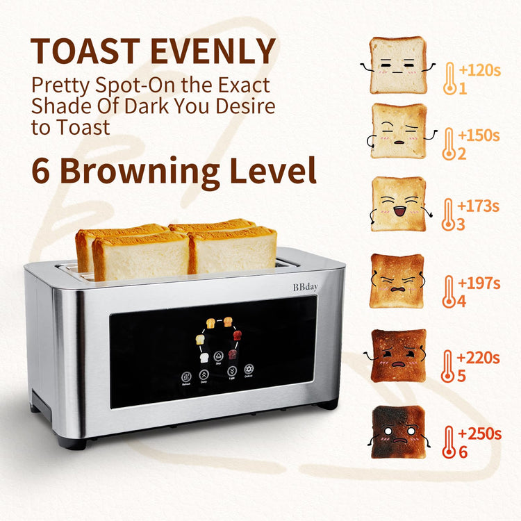 Touch Screen Smart Toaster 4 Slice