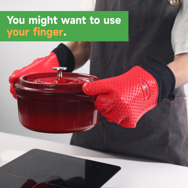 BBQ Gloves Heat Resistant Oven Mitts (2 Count)