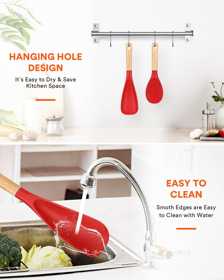 Cooking Spoon and Rice Scooper for Nonstick Cookware