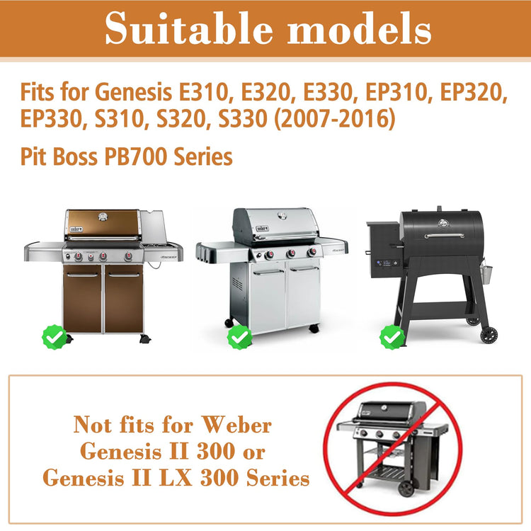 7524 Full Size Griddle Replacement Parts for Weber Genesis S310 (3 Count)