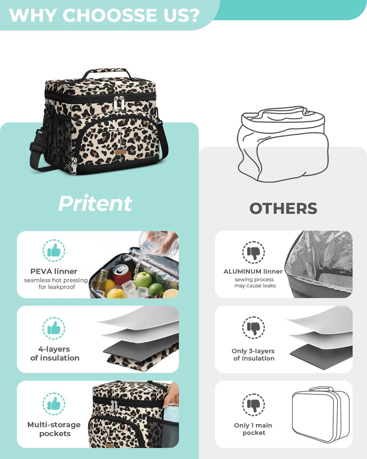 Lunch Box for Men Women Insulated Lunch Tote Cooler Bag Lunchbox