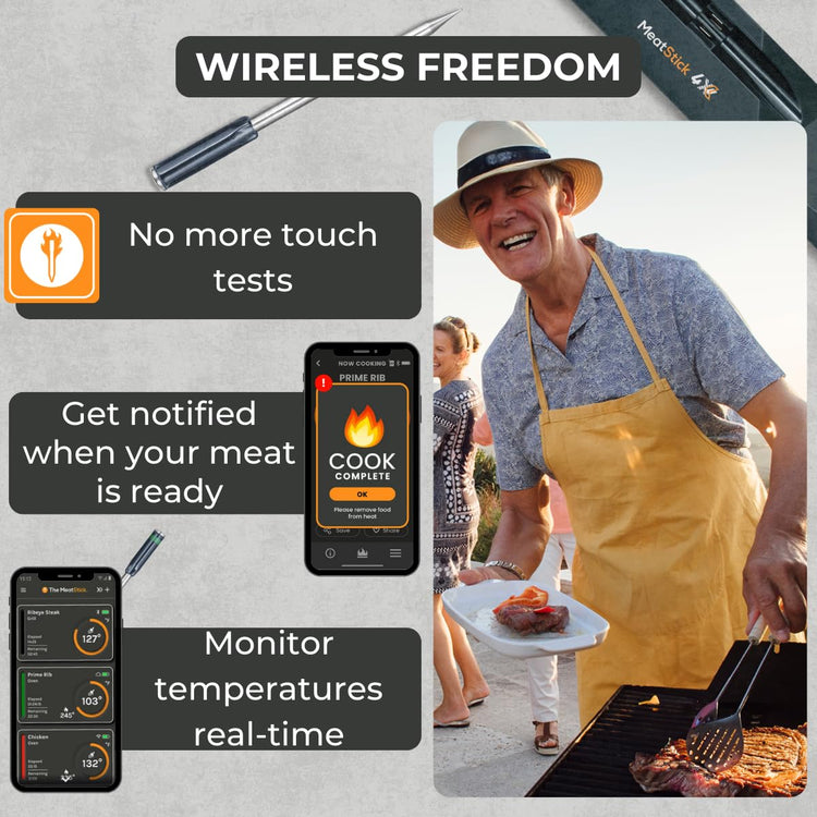MeatStick 4X Bluetooth Wireless Meat Thermometer