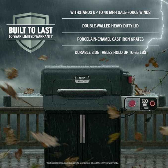 Ninja FlexFlame Grill and Smoker | Electric and Propane Grill, Roaster, BBQ Grill | 5-in-1 Cooking System | 3 Burner | Digital Control | Outdoor Cooking, Griddle, Pizza Maker | Black | PG301BK
