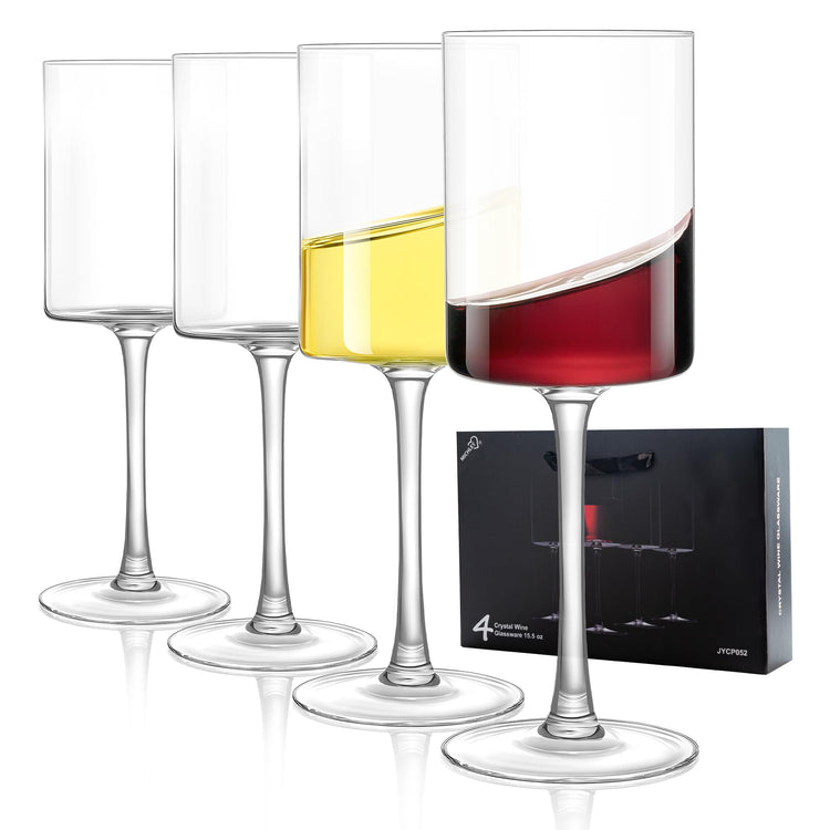 Square Crystal Wine Glasses Set of 4 (4 Count)