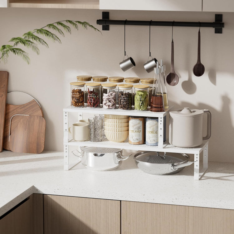 Expandable Spice Rack & Kitchen Cabinet Organizer (3 Count)