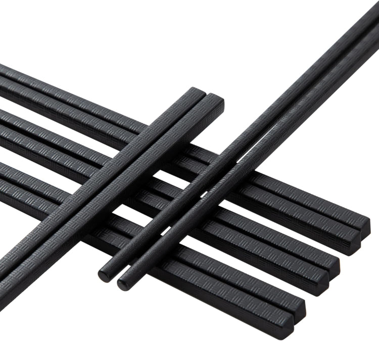 10 Pairs Fiberglass Chopsticks, Reusable Alloy Chop Sticks Non-slip Chopsticks, Dishwasher, 9 1/2 Inches