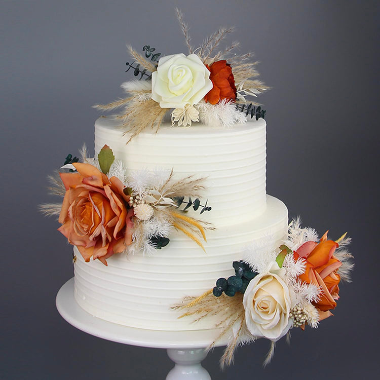 3Pcs Premade Cake Flowers (3 Count)