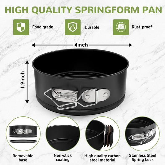4 Inch Mini Springform Pan for Mini Cheesecake Pizza